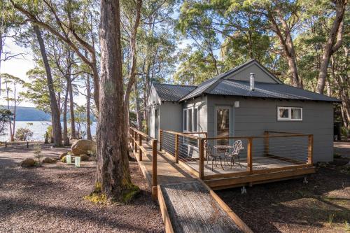 Balcony/terrace, Lake St Clair Lodge in Cradle Mountain Balcony/terrace, Lake St Clair Lodge in Cradle Mountain