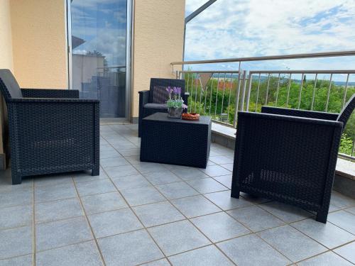 Balcony/terrace, Ferienwohnungen im Kollertal in Heusweiler Balcony/terrace, Ferienwohnungen im Kollertal in Heusweiler