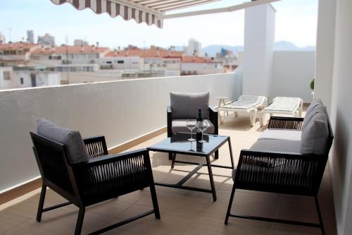 Balkon/Terrasse, Apartamentos Ribera in Parque de l'Aiguera Balkon/Terrasse, Apartamentos Ribera in Parque de l'Aiguera