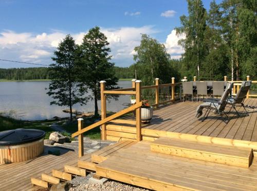 Balcony/terrace, Hattapukki - Villa Himpula in Sysma Balcony/terrace, Hattapukki - Villa Himpula in Sysma