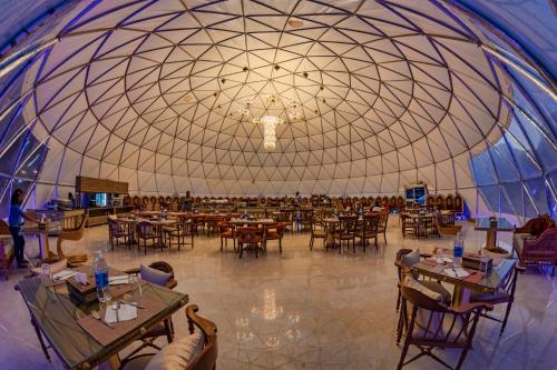 Banquet hall, Memories Aicha Luxury Camp in Wadi Rum Banquet hall, Memories Aicha Luxury Camp in Wadi Rum