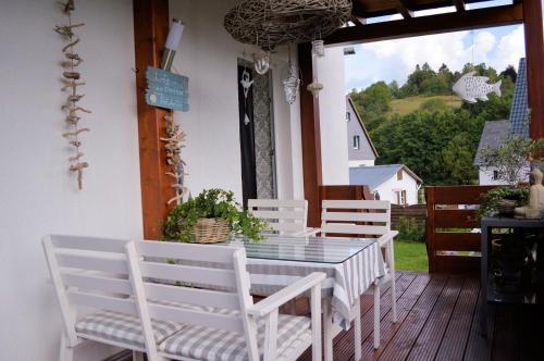 Terraza/balcón, Ferienwohnung Nitsche in Bad Laasphe Terraza/balcón, Ferienwohnung Nitsche in Bad Laasphe