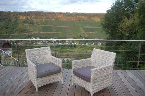 Balkon/teras, Moselblick am Waldrand in Boppard Balkon/teras, Moselblick am Waldrand in Boppard