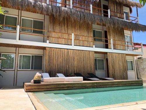 Exterior view, Agam Hotel in Bacalar Exterior view, Agam Hotel in Bacalar