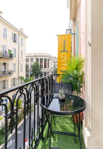 Balcony/terrace, Hotel The NAP hotel by HappyCulture near Casino Barriere Le Ruhl Balcony/terrace, Hotel The NAP hotel by HappyCulture near Casino Barriere Le Ruhl