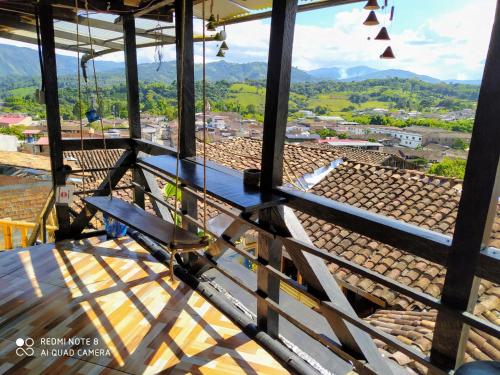 Erkély/terasz, Hostal Bambu in San Agustin Erkély/terasz, Hostal Bambu in San Agustin