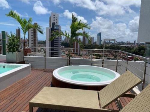 Hot tub, Magnifico Flat no melhor de Manaira - Apart Hotel in Joao Pessoa Hot tub, Magnifico Flat no melhor de Manaira - Apart Hotel in Joao Pessoa