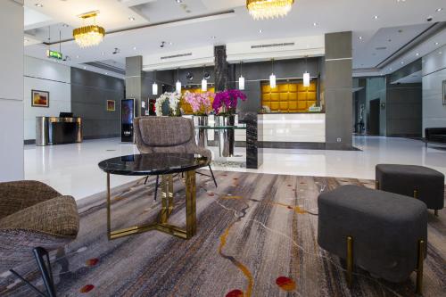 Lobby, TIME Grand Plaza Hotel - Dubai Airport in Dubai International Airport Lobby, TIME Grand Plaza Hotel - Dubai Airport in Dubai International Airport