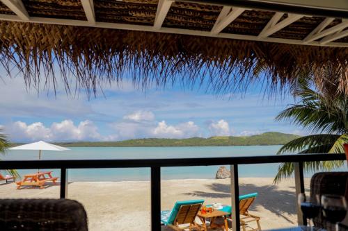 Terraza/balcón, Tai Roto Bay in Aitutaki Terraza/balcón, Tai Roto Bay in Aitutaki