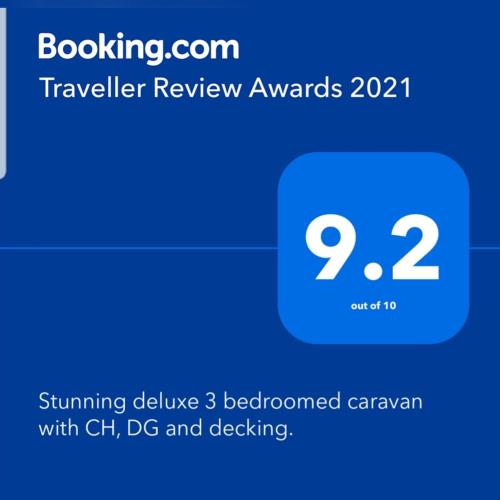 Stunning deluxe 3 bedroomed caravan with CH, DG and decking. in Marton Stunning deluxe 3 bedroomed caravan with CH, DG and decking. in Marton
