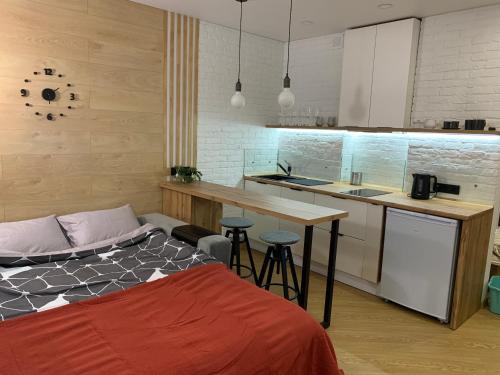 Kitchen, Апартаменты Люкс в Джет, у Нарымского сквера in Zheleznodorozhny Kitchen, Апартаменты Люкс в Джет, у Нарымского сквера in Zheleznodorozhny