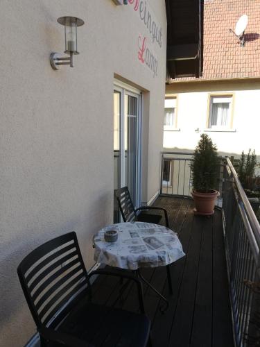 Balcony/terrace, Urlaub auf dem Winzerhof Lamp in Weiler bei Monzingen Balcony/terrace, Urlaub auf dem Winzerhof Lamp in Weiler bei Monzingen