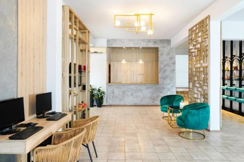 Lobby, Nefeli Fresh Hotel by Del Mare in Thassos Lobby, Nefeli Fresh Hotel by Del Mare in Thassos