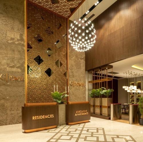 Lobby, G Tower Furnished Apartment Rentals in Bağcılar Lobby, G Tower Furnished Apartment Rentals in Bağcılar
