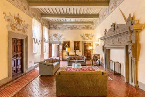 Felles stue/TV-område, Hotel San Michele in Cortona Felles stue/TV-område, Hotel San Michele in Cortona