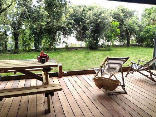Balcony/terrace, Mimis House in Le Moutchic Balcony/terrace, Mimis House in Le Moutchic