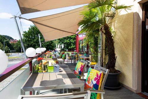 Balcony/terrace, Hotel Bruckenschanke in Sebnitz Balcony/terrace, Hotel Bruckenschanke in Sebnitz