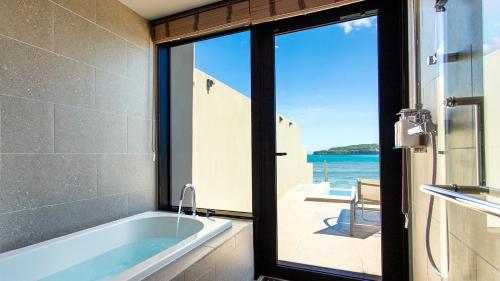 Bathroom, Feliz Villa Suite Kourijima View in Okinawa Main island Bathroom, Feliz Villa Suite Kourijima View in Okinawa Main island