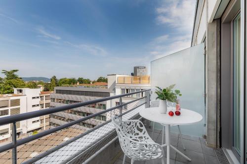 balcon/terrasse, VISIONAPARTMENTS Basel - contactless check-in in Bale balcon/terrasse, VISIONAPARTMENTS Basel - contactless check-in in Bale