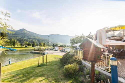 Erkély/terasz, Chalets am Badesee Lassing in Lassing Bei Liezen Erkély/terasz, Chalets am Badesee Lassing in Lassing Bei Liezen