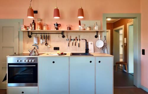 Kitchen, Ferienwohnung 60er Jahre Design Apartment - 65qm Fewo im Zittauer Gebirge - familienfreundliche Unte in Olbersdorf Kitchen, Ferienwohnung 60er Jahre Design Apartment - 65qm Fewo im Zittauer Gebirge - familienfreundliche Unte in Olbersdorf