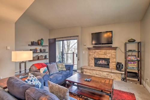 Deck and Spa Access Modern Breckenridge Condo! in Four O'Clock Deck and Spa Access Modern Breckenridge Condo! in Four O'Clock