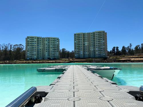 Swimming pool, Departamento Lagunamar Las Cruces con vista privilegiada al mar in Las Cruces Swimming pool, Departamento Lagunamar Las Cruces con vista privilegiada al mar in Las Cruces