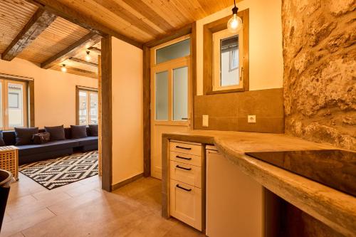 مطبخ, Blaue Wohnung - Goldenes-Häusle (Blaue Wohnung - Goldenes-Hausle) in Spiegelberg مطبخ, Blaue Wohnung - Goldenes-Häusle (Blaue Wohnung - Goldenes-Hausle) in Spiegelberg