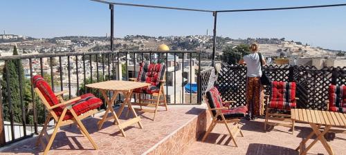 Balcony/terrace, New Citadel Hostel in Jerusalem Balcony/terrace, New Citadel Hostel in Jerusalem