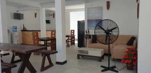 Shared lounge/TV area, Ahangama Eco Villa in Unawatuna Shared lounge/TV area, Ahangama Eco Villa in Unawatuna