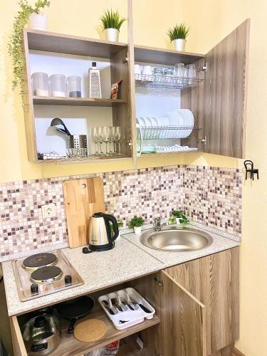 Kitchen, Сканди - студио с видом на воду in Tsentralny Kitchen, Сканди - студио с видом на воду in Tsentralny