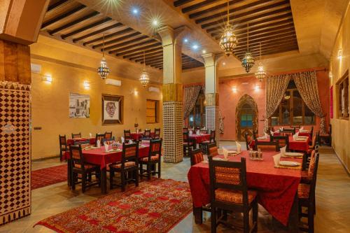 Restaurant, Kasbah Hotel Ziz Palace Rissani in Rissani Restaurant, Kasbah Hotel Ziz Palace Rissani in Rissani