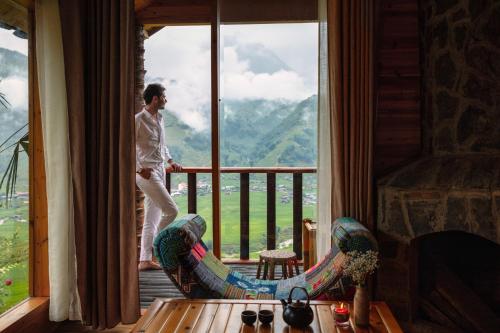 발코니/테라스, 락식 에코로지 (Laxsik Ecolodge) in 사파 발코니/테라스, 락식 에코로지 (Laxsik Ecolodge) in 사파