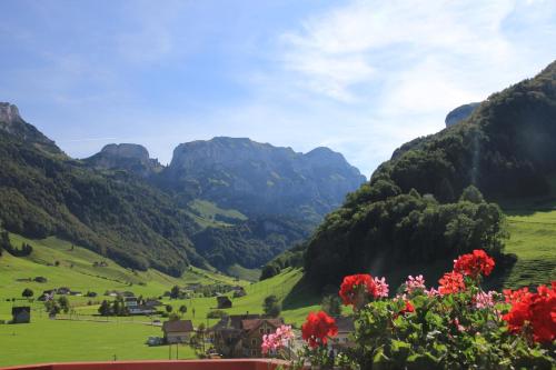 Balcony/terrace, Hotel Alpenblick in Schwende Balcony/terrace, Hotel Alpenblick in Schwende