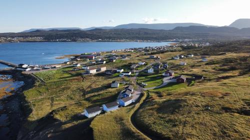 Kilátás, The Fish Sheds in Rocky Harbour (NL) Kilátás, The Fish Sheds in Rocky Harbour (NL)