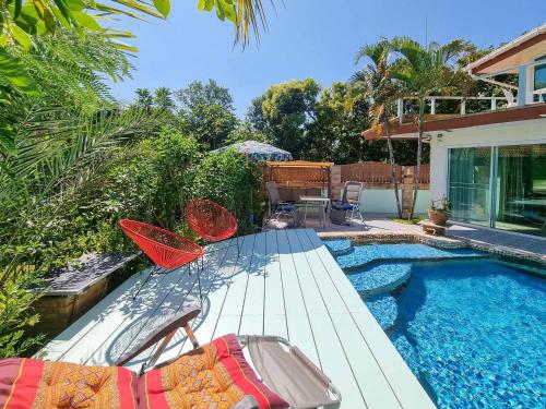 Balcony/terrace, Tina's Living Paradise - Guesthouses with private pool in Taphong Balcony/terrace, Tina's Living Paradise - Guesthouses with private pool in Taphong