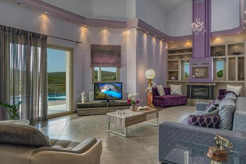 공용 라운지/TV 시청 구역, Villa Guesto with Private Pool in 아나포니트리아 공용 라운지/TV 시청 구역, Villa Guesto with Private Pool in 아나포니트리아