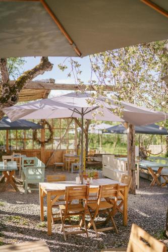 Étterem, Viscri 32 - White Barn and Blue House in Viscri Étterem, Viscri 32 - White Barn and Blue House in Viscri