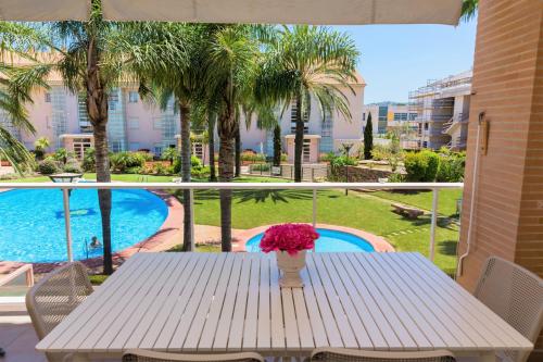 Balkon/teras, Golden Gardens Saudade Apartment Javea Arenal by Rock Rentals in Platja de l'Arenal Balkon/teras, Golden Gardens Saudade Apartment Javea Arenal by Rock Rentals in Platja de l'Arenal