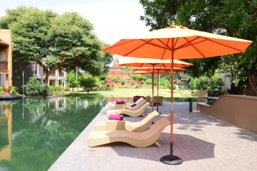 Swimming pool, Bagan Umbra Hotel in Bagan Swimming pool, Bagan Umbra Hotel in Bagan
