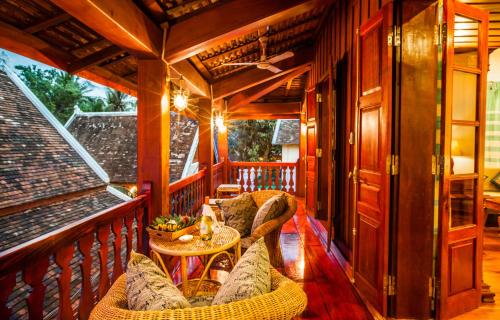 Balcony/terrace, Mekong Riverview Hotel in Luang Prabang Old Town Balcony/terrace, Mekong Riverview Hotel in Luang Prabang Old Town