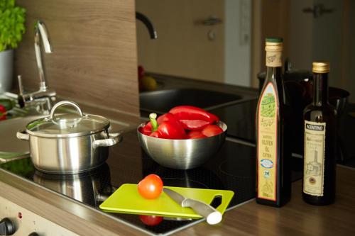 مطبخ, بيزنيس هومز - داس للشقق الفندقية (Business Homes - Das Apartment Hotel) in Lauchheim مطبخ, بيزنيس هومز - داس للشقق الفندقية (Business Homes - Das Apartment Hotel) in Lauchheim