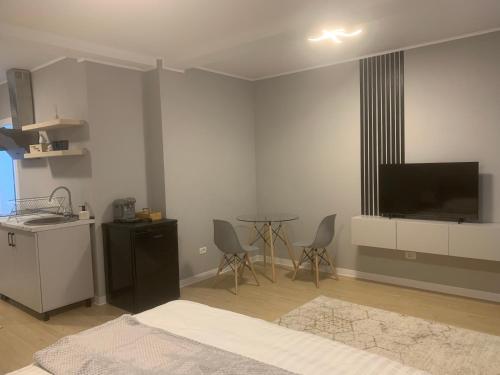 zonă comună salon/TV, EM05- Studio Premium in Targu Jiu zonă comună salon/TV, EM05- Studio Premium in Targu Jiu