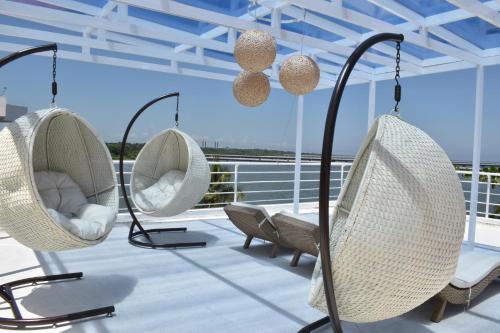 Erkély/terasz, Santorini Casablanca Resort in Santa Marta Erkély/terasz, Santorini Casablanca Resort in Santa Marta