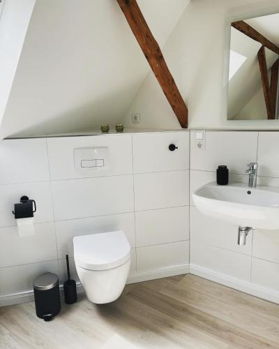 Bathroom, Ferienhaus „de Fofftein“ in Bockhoft in Ellingstedt Bathroom, Ferienhaus „de Fofftein“ in Bockhoft in Ellingstedt