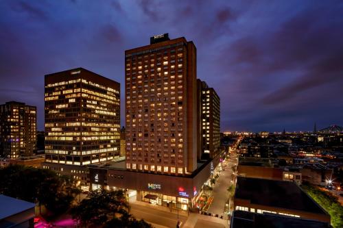 Exterior view, Hyatt Place Montreal Downtown near Berri-UQAM Metro Station Exterior view, Hyatt Place Montreal Downtown near Berri-UQAM Metro Station