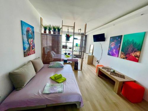 sala de TV, Perla Del Mar Studio PANORAMA First line in Lozenets sala de TV, Perla Del Mar Studio PANORAMA First line in Lozenets