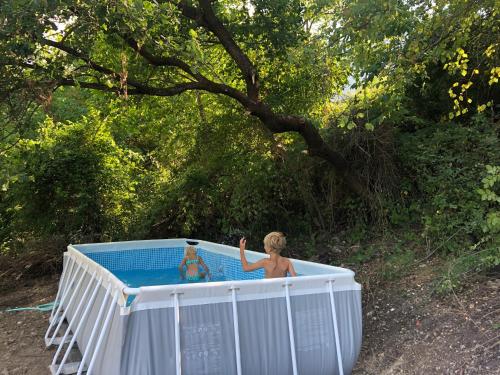 Family Treehouse Yurt in Nature Reserve with Pool and outdoor kitchen in Cocullo Family Treehouse Yurt in Nature Reserve with Pool and outdoor kitchen in Cocullo