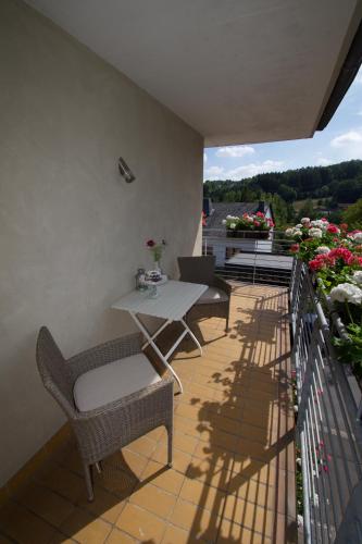 Balcony/terrace, Ferienwohnung EifelMittendrin in Waxweiler Balcony/terrace, Ferienwohnung EifelMittendrin in Waxweiler