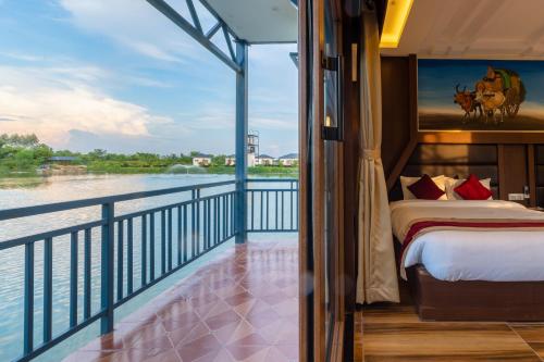 Μπαλκόνι/βεράντα, Lumbini Palace Resort in Λουμπίνι Μπαλκόνι/βεράντα, Lumbini Palace Resort in Λουμπίνι